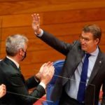 Feijóo en su emocionante despedida de la Cámara de Galicia. (Foto: @PP/ANF)