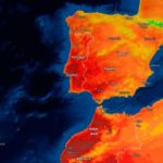 Máximas superiores a los 30 C comenzarán a asentarse en el valle del Guadalquivir y Extremadura. (Imagen: Meteored)