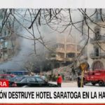 La fachada y tres plantas han quedado semidestruidas por la explosión. (Foto: CNN)