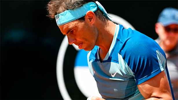 Nadal. volviendo a encontrar sus mejores sensaciones. (Foto: @InteBNLdItalia)