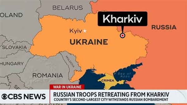 Ucrania ha expulsado a las fuerzas rusas en la zona de Járkov. (Imagen: CBS)