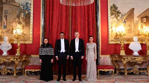 Cena de la gala en el Palacio Real. (Foto; @CasaReal)