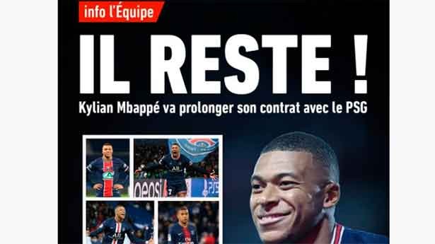 Mbappé opta finalmente por permanecer en París. (Imagen: @lequipe)