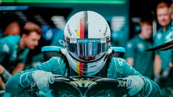 Sebastian Vettel participó el domingo con su Aston Martin en el GP de España. (Foto: @AstonMartinF1)