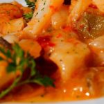 Bacalao con patatas y verdura