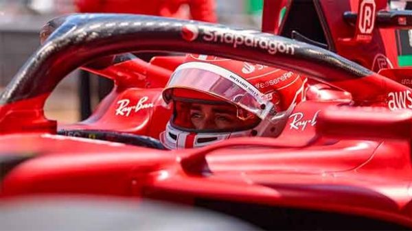 Leclerc y Sainz en el arranque en el Gran Premio de Mónaco. (Foto: @ScuderiaFerrari)
