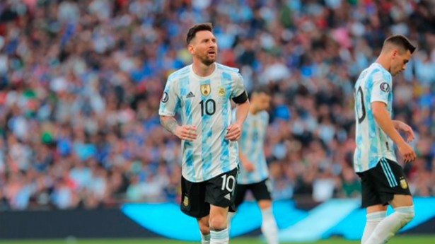 Messi disfrutó y se lució. (Foto: @Argentina/Twitter)