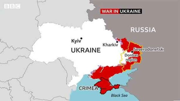Avances de Ucrania en los frentes del este y el sur. (Mapa: BBC)