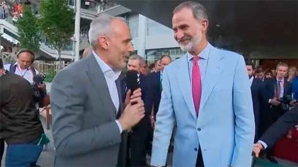 El Rey en sus declaraciones a Alex Corretja. (Foto: Eurosport)