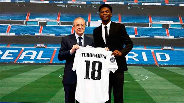 Aurélien Tchouaméni con el dorsal 18. (Foto: @RealMadrid)
