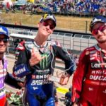 Los chicos del podio de Sachenring. (Foto: @MotoGP/Twitter)