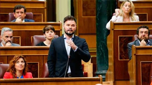 Rufián: "El precio del melón puede arrasar al Gobierno y a nosotros". (Foto: @Congreso)