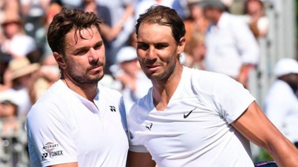 Wawrinka con Nadal en el torneo de exhibición. (Foto: Instagram/giorgioarmanitennisclassic)