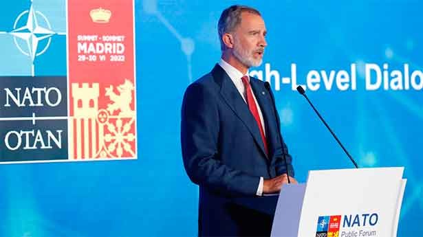 El Rey en el seminario NATO Public Forum. (Foto: @CasaReal)