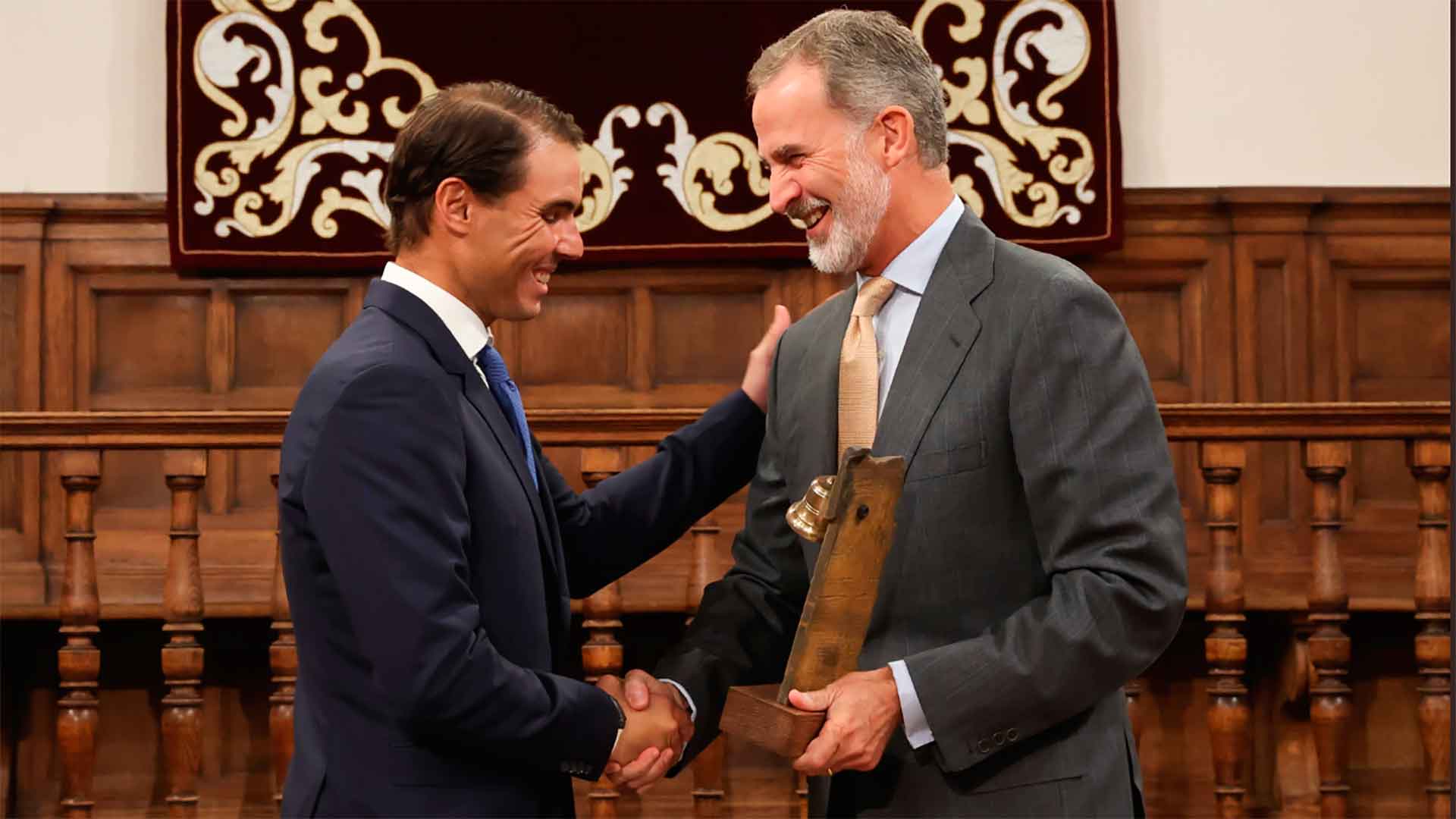 El Rey destaca a Nadal como referente de los valores de España