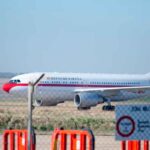El Airbus A310 del Ala 45 del Ejército del Aire con Sánchez para un mitin del PSOE