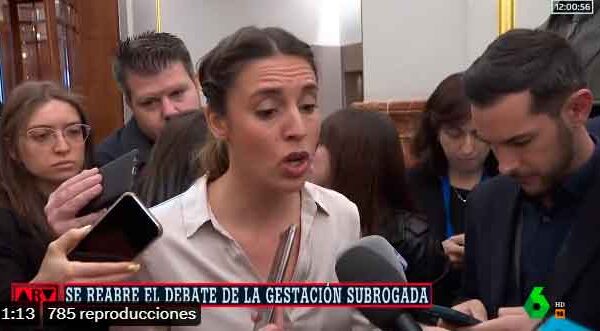 Irene Montero contra Ana Obregón tachando de explotación y violencia la gestación subrogada