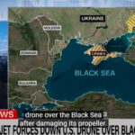 Un caza ruso colisiona con un dron estadounidense sobre el mar Negro