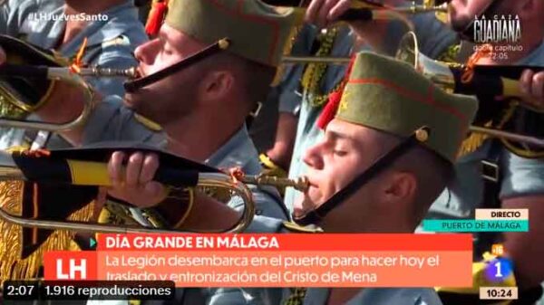Desembarco de la Legión y traslado del Cristo de la Buena Muerte y Ánimas