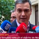 Sánchez votó en un clima de división de opiniones e insultos a su gestión
