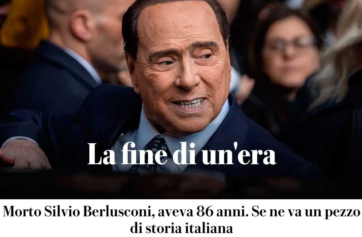 Gran conmoción en Italia en la muerte de Silvio Berlusconi a los 86 años
