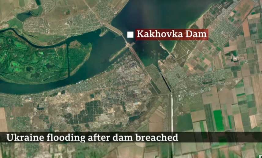 Rusia voló la presa para impedir una rápida ofensiva en dirección a Crimea