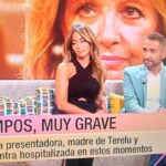 Rocío Carrasco y Fidel Albiac junto a María Teresa Campos en la Fundación Jiménez Díaz