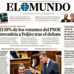 Un 54,6% aprueba el discurso de Feijóo y un 56% rechaza el plantón de Sánchez