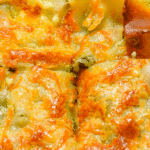 Penne o fussili al horno con brócoli, jamón y costra de queso Penne o fussili al horno con brócoli, jamón y costra de queso