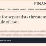 Financial Times avisa del pacto de Sánchez y Puigdemont contra el Poder Judicial