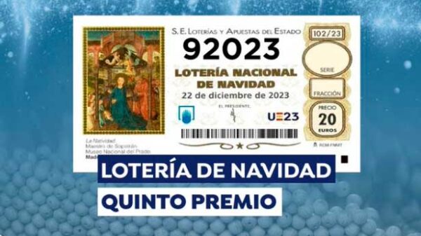 El 92023, quinto premio de la Lotería de Navidad  vuelve a caer en Moncloa