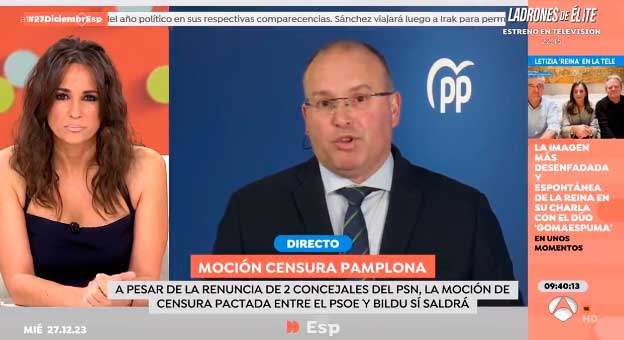 Una persona débil y un fraude electoral, Tellado sobre Sánchez y la traición en Pamplona con Bildu