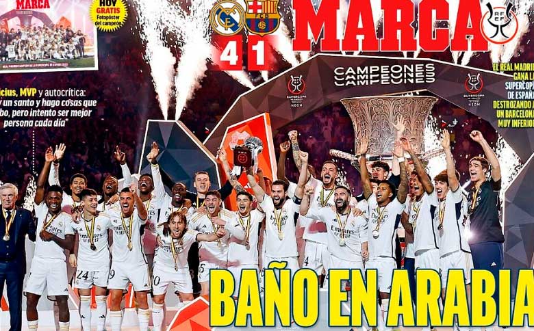 El Real Madrid siembra el pánico con nueve goles en la Supercopa en dos partidos El Real Madrid siembra el pánico con nueve goles en la Supercopa en dos partidos