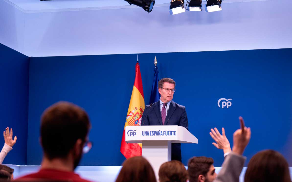 Feijóo convoca el domingo 28 en Madrid a una manifestación contra la extorsión de Sánchez y Puigdemont Feijóo convoca el domingo 28 en Madrid a una manifestación contra la extorsión de Sánchez y Puigdemont