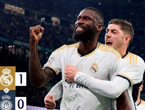 Real Madrid campeón de invierno con cabezazo de Rüdiger en córner sacado por Modric Real Madrid campeón de invierno con cabezazo de Rüdiger en córner sacado por Modric