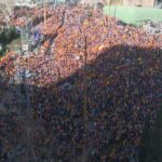 Feijóo, Aznar y Rajoy en la masiva concentración en la Plaza de España Feijóo, Aznar y Rajoy en la masiva concentración en la Plaza de España