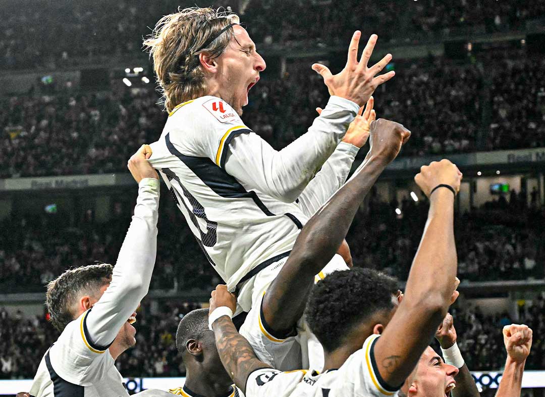 Un golazo de Modric con Topuria de testigo desbarató el ejercicio defensivo  de Quique Sánchez Flores