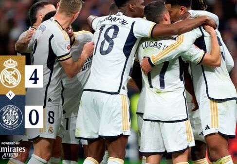 Vinicius y Bellingham brillaron en la goleada espectacular del Real Madrid ante el Girona