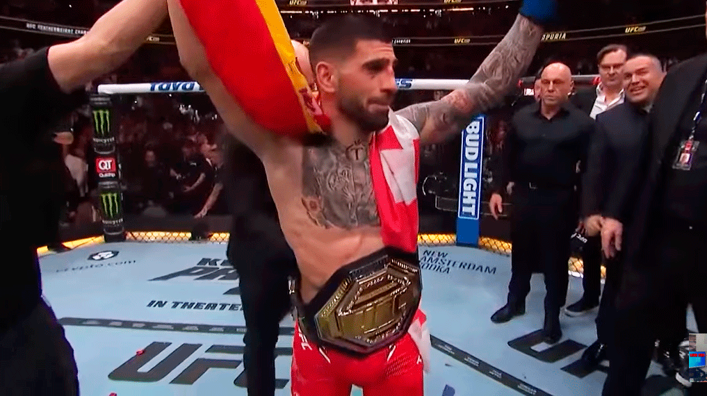 Ilia Topuria tumbó al campeón Alexander Volkanovski con un brutal KO en el segundo asalto