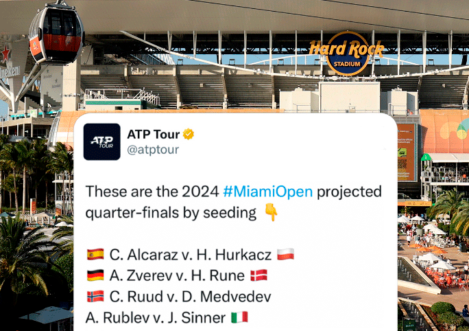 Carlos Alcaraz evita a Sinner y a Medvedev hasta la final del Masters 1.000 de Miami Carlos Alcaraz evita a Sinner y a Medvedev hasta la final del Masters 1.000 de Miami