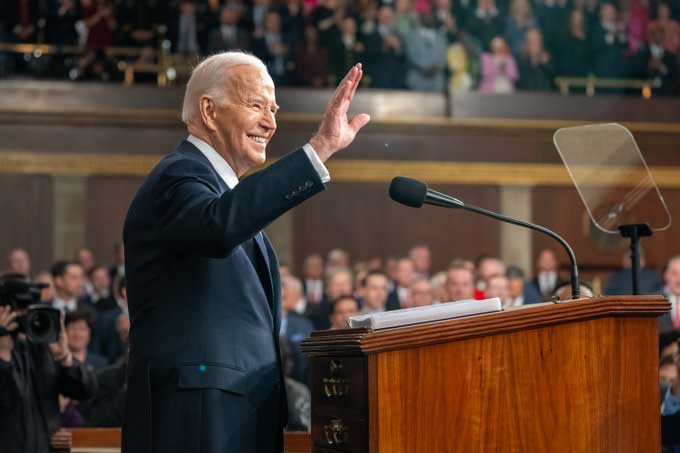 El discurso sobre la fuerza del presidente Joe Biden entre vítores del Partido Demócrata