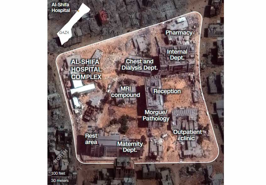 Las tropas israelíes dejaron un rastro de destrucción tras retirarse del hospital Al-Shifa
