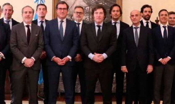 Santander, Mapfre, Abertis, Iberia y Telefónica en la reunión con el presidente de Argentina