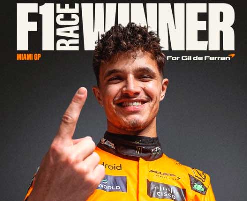 Gran victoria de McLaren,  la primera de Lando,  por delante de Max y Leclerc