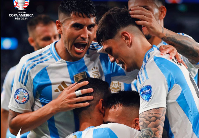 Argentina vence a Perú sin Messi y Canadá elimina a Chile en la Copa América