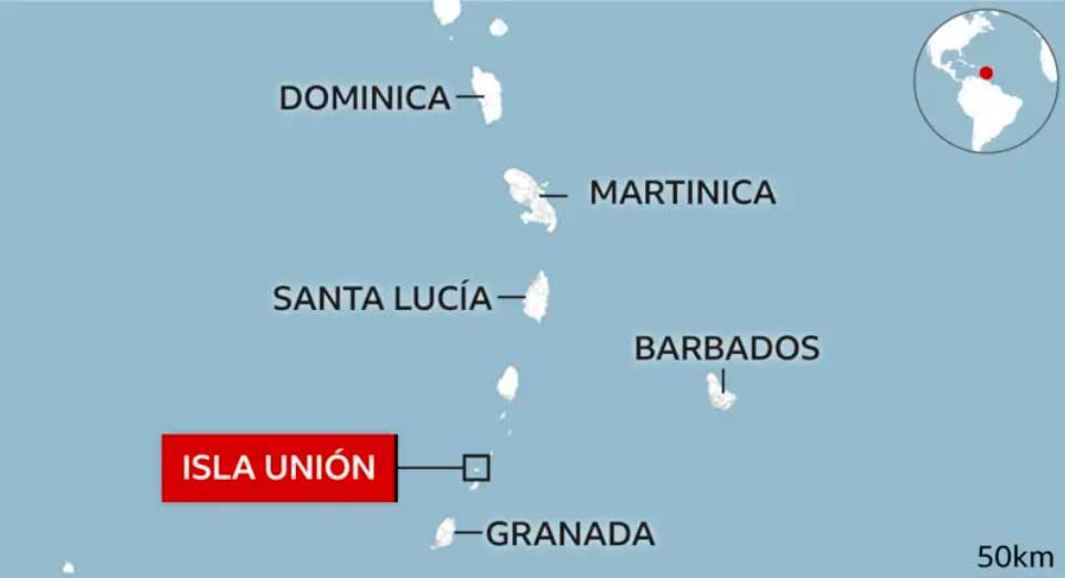 Dominica, Martinica, Santa Lucía, Barbados. Isla Unión y Granada quedaron en estado de shock