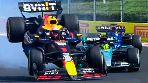 Verstappen la lía y acaba volando tras tocarse con Hamilton, y Piastri gana en guerra fraticida entre los McLaren