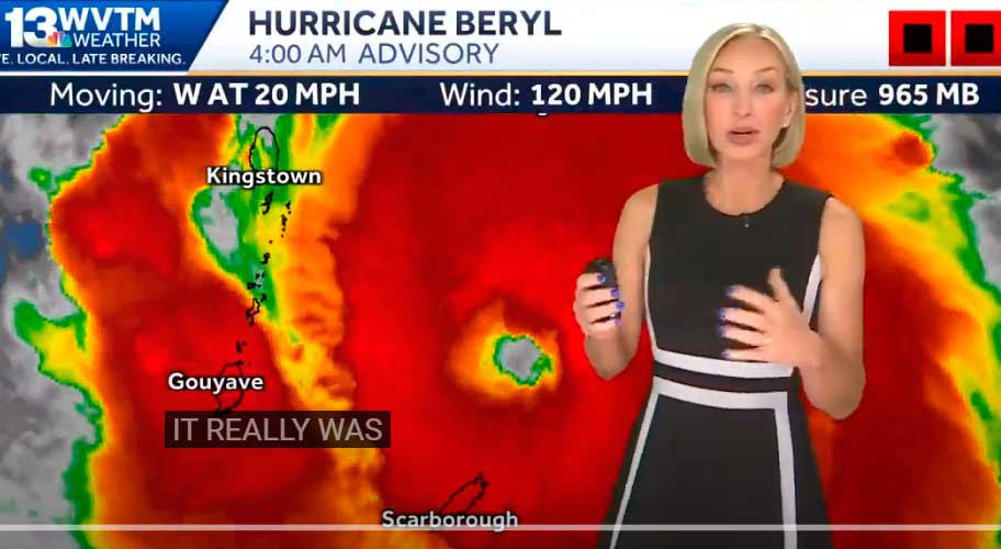 El brutal huracán Beryl entra con toda su fuerza en el Caribe con vientos de más de 200 km