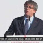 Puigdemont reapareció en Barcelona, pronunció un discurso e inmediatamente desapareció