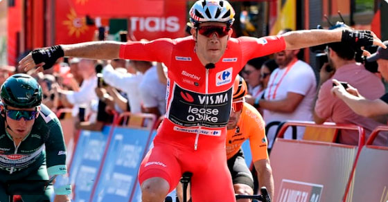 Wout van Aert vence al esprint en la tercera etapa y amplía su liderato en La Vuelta Wout van Aert vence al esprint en la tercera etapa y amplía su liderato en La Vuelta